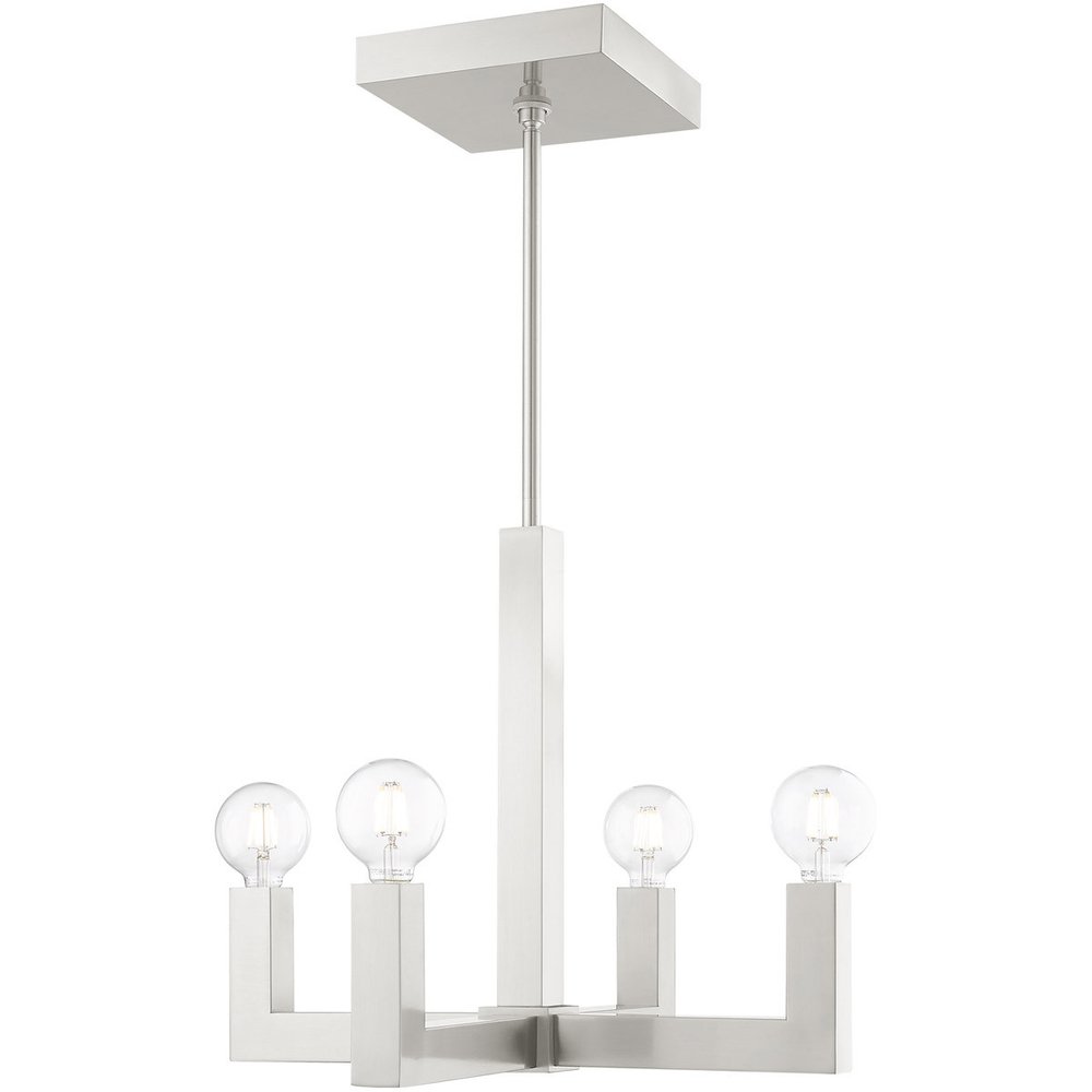 Four Light Dimmable Chandelier With Shades