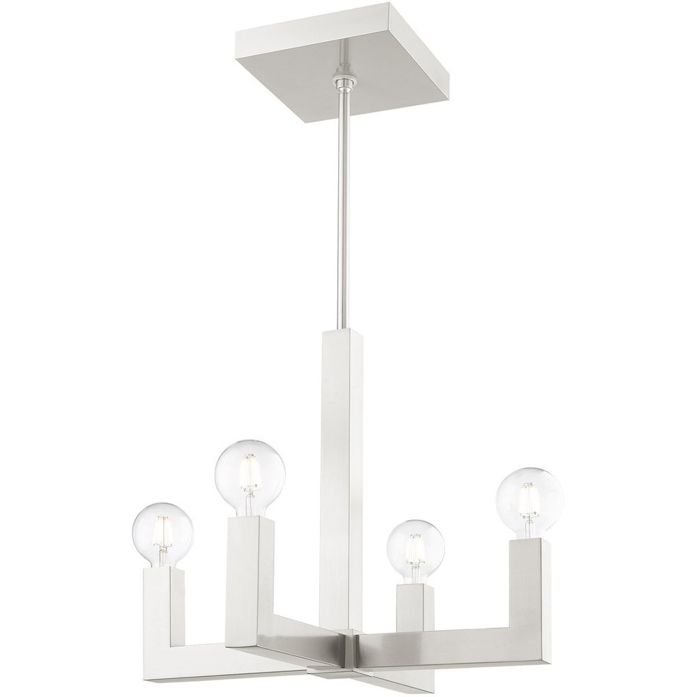 Four Light Dimmable Chandelier With Shades