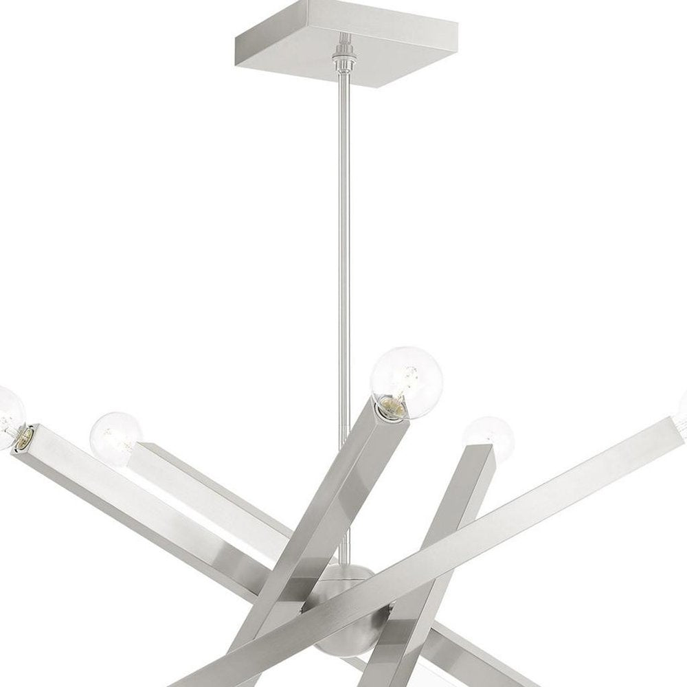 Ten Light Dimmable Chandelier With Shades