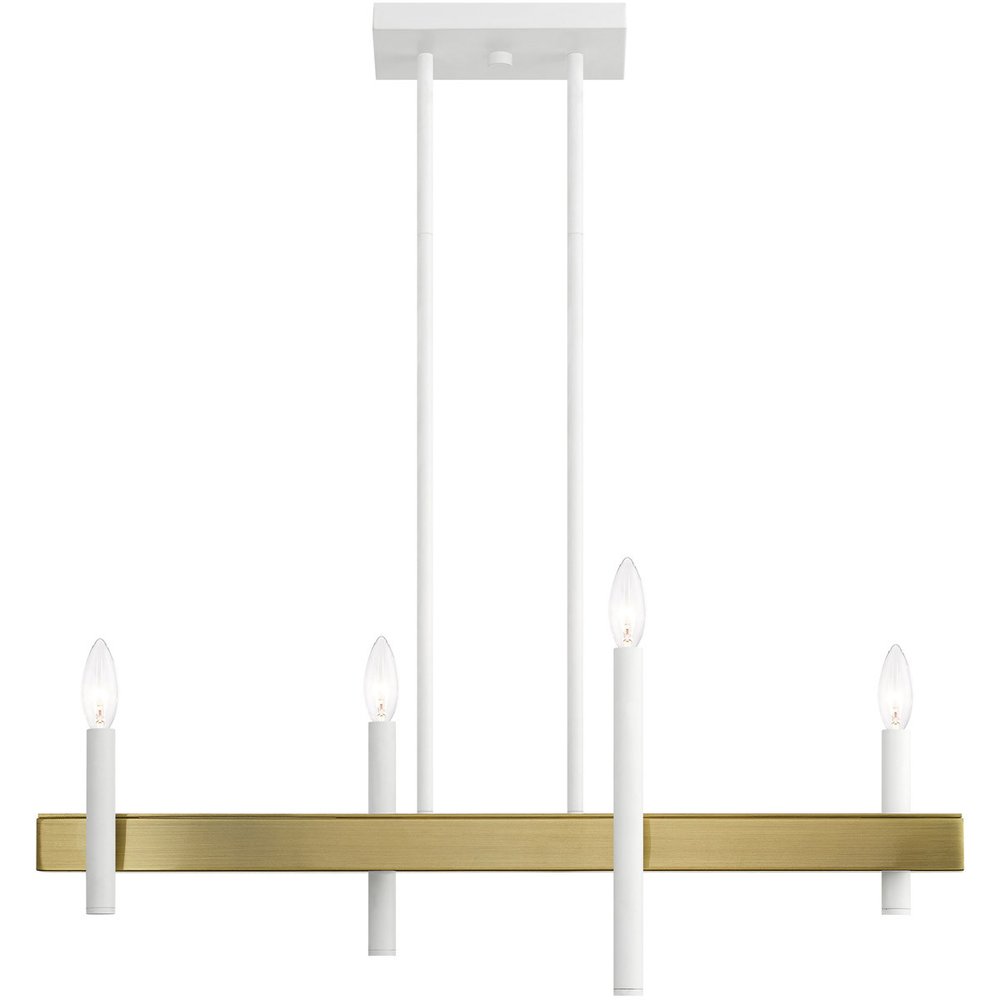 Four Light Dimmable Chandelier With Shades