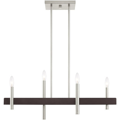 Four Light Dimmable Chandelier With Shades
