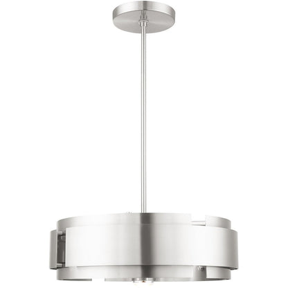 Five Light Dimmable Chandelier With Shades