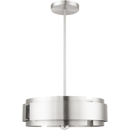 Five Light Dimmable Chandelier With Shades