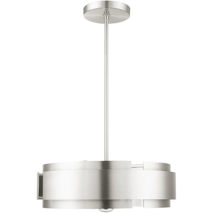 Five Light Dimmable Chandelier With Shades