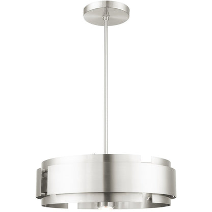 Five Light Dimmable Chandelier With Shades