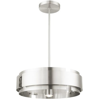 Five Light Dimmable Chandelier With Shades
