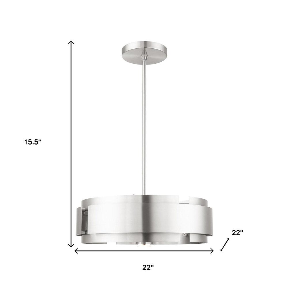 Five Light Dimmable Chandelier With Shades