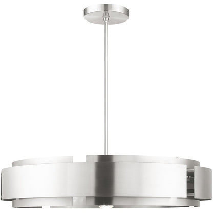 Seven Light Dimmable Chandelier With Shades