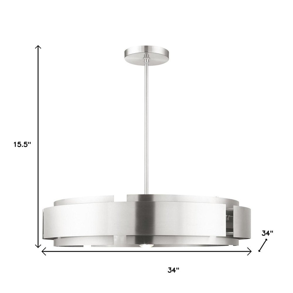 Seven Light Dimmable Chandelier With Shades
