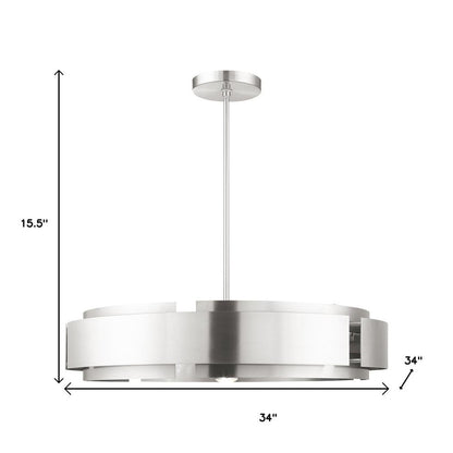 Seven Light Dimmable Chandelier With Shades