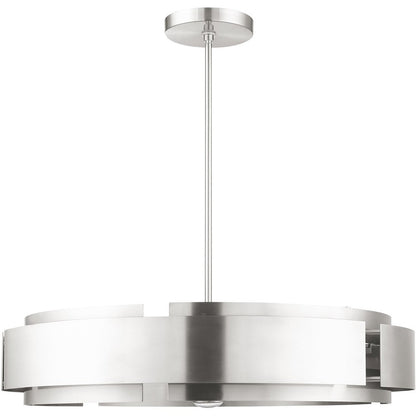 Seven Light Dimmable Chandelier With Shades