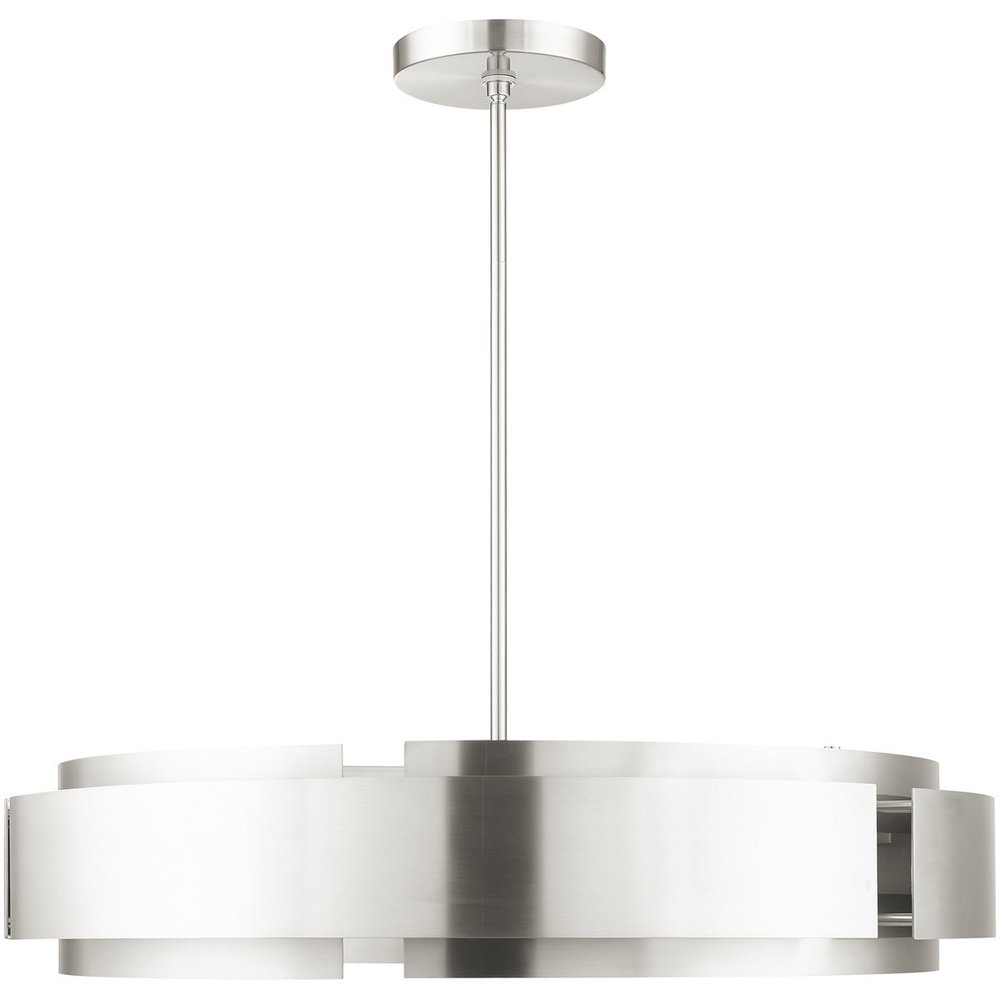 Seven Light Dimmable Chandelier With Shades