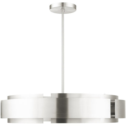 Seven Light Dimmable Chandelier With Shades