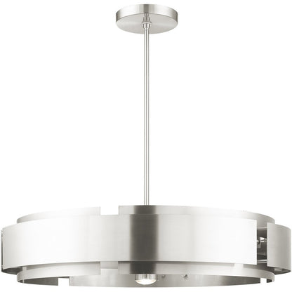 Seven Light Dimmable Chandelier With Shades