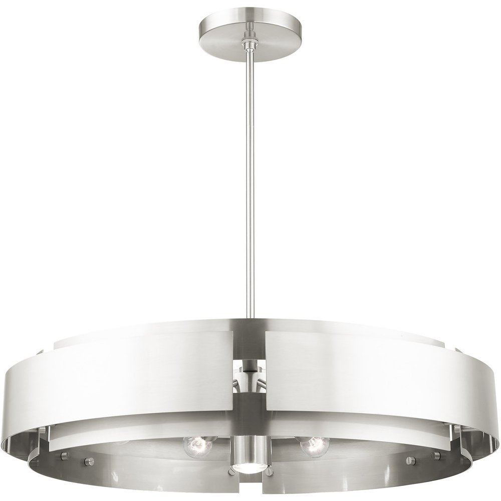 Seven Light Dimmable Chandelier With Shades