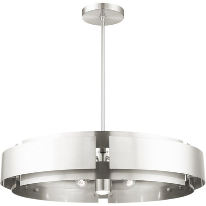 Seven Light Dimmable Chandelier With Shades