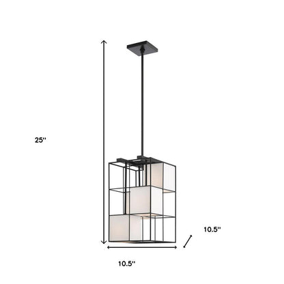 Black Four Light Dimmable Chandelier With Shades