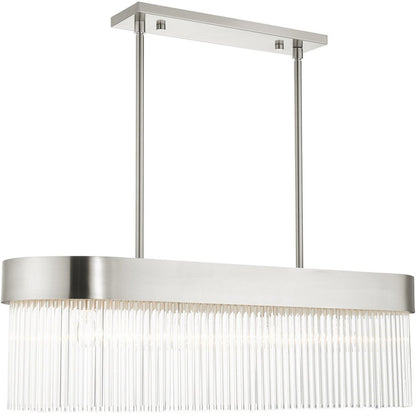 Four Light Dimmable Chandelier With Shades