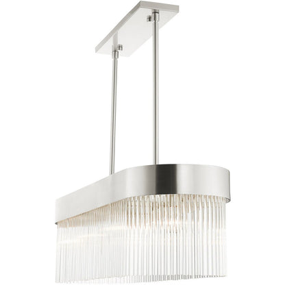 Four Light Dimmable Chandelier With Shades