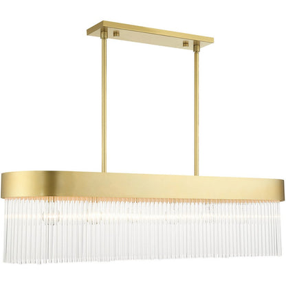 Six Light Dimmable Chandelier With Shades