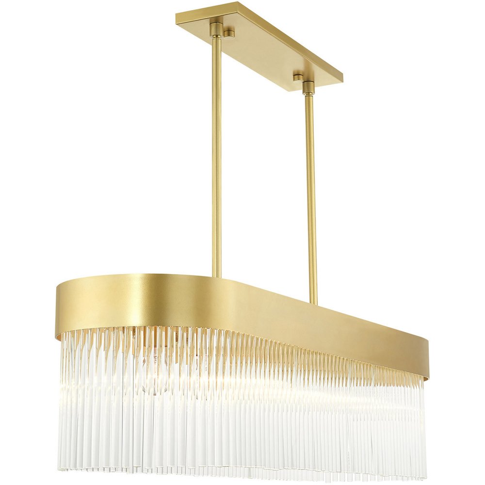 Six Light Dimmable Chandelier With Shades