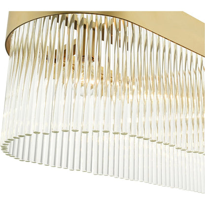 Six Light Dimmable Chandelier With Shades