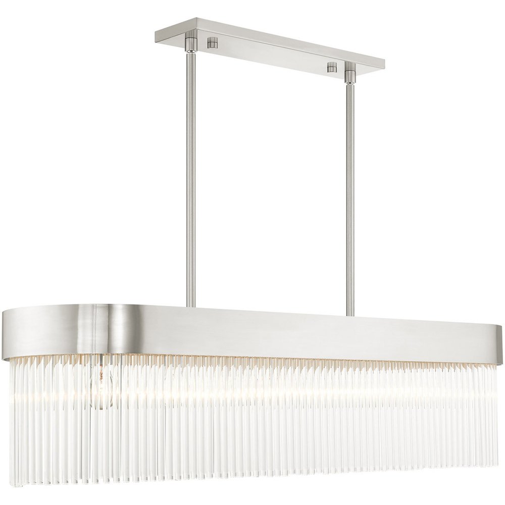 Six Light Dimmable Chandelier With Shades