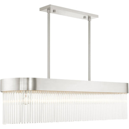 Six Light Dimmable Chandelier With Shades