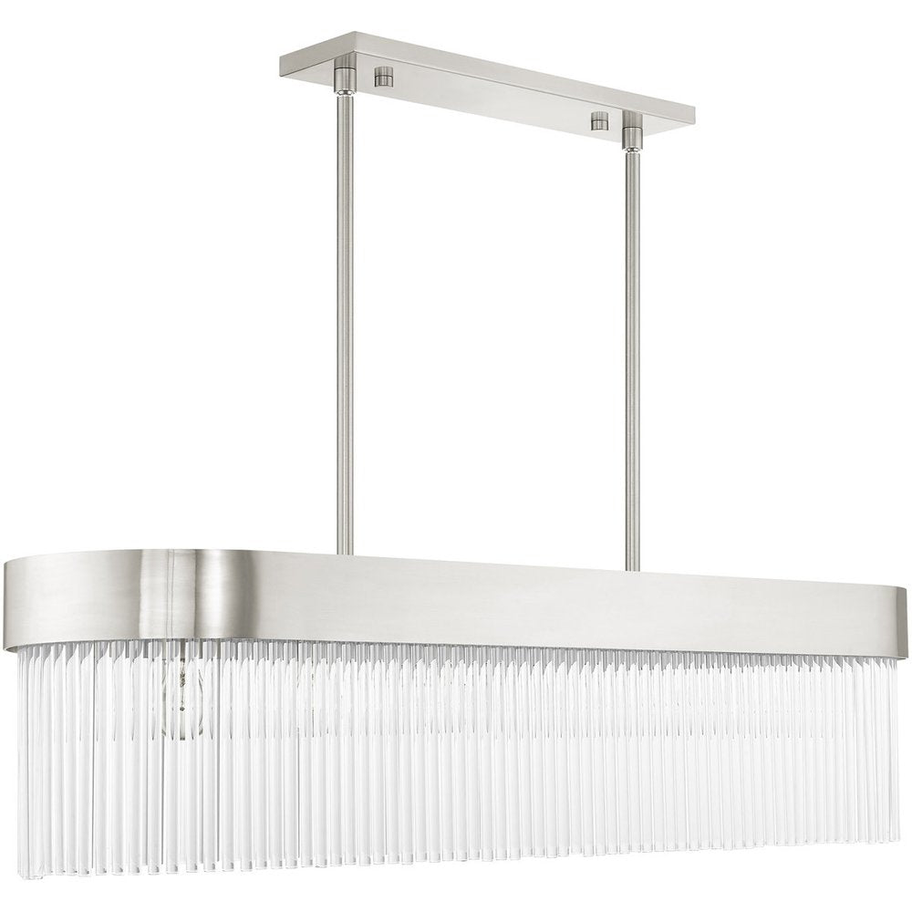 Six Light Dimmable Chandelier With Shades