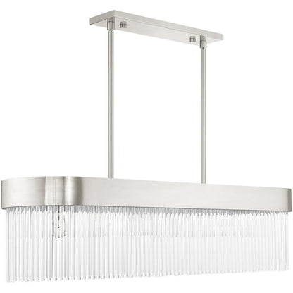 Six Light Dimmable Chandelier With Shades