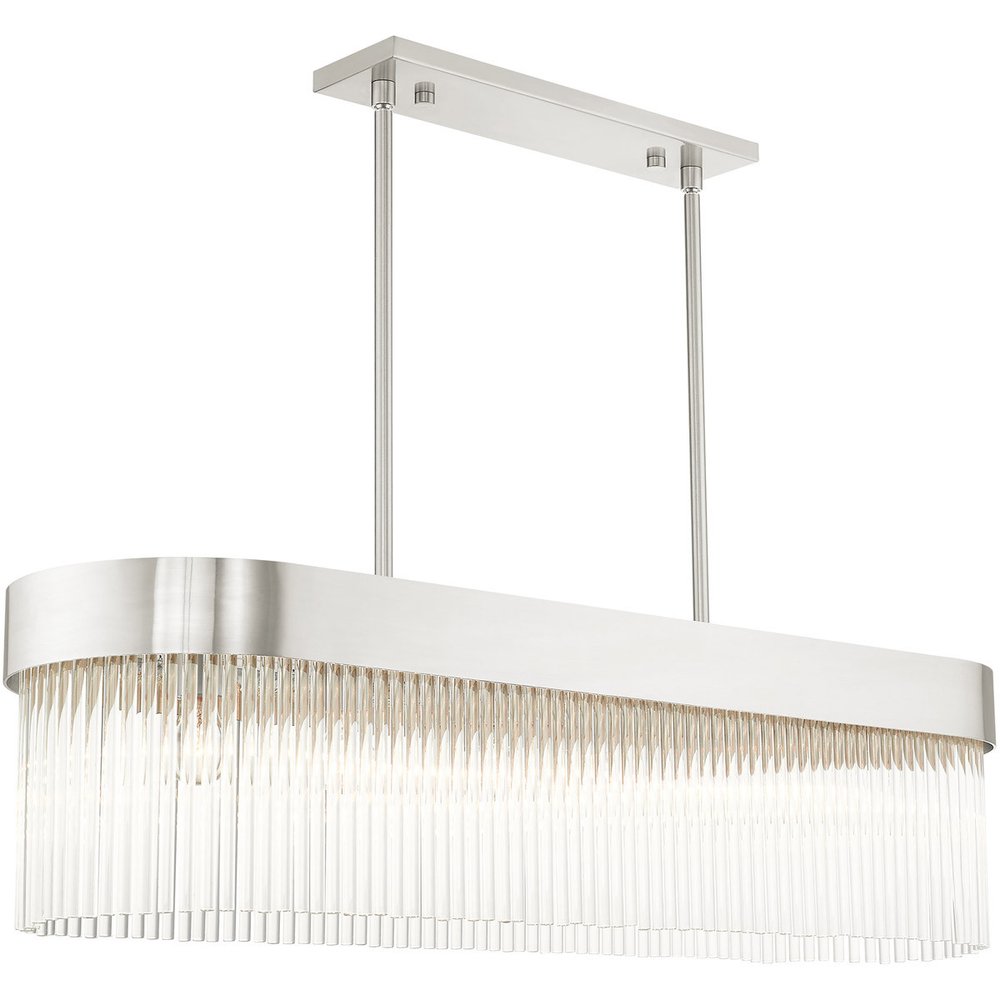 Six Light Dimmable Chandelier With Shades