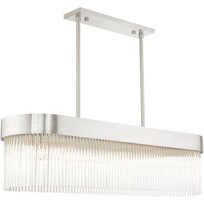 Six Light Dimmable Chandelier With Shades