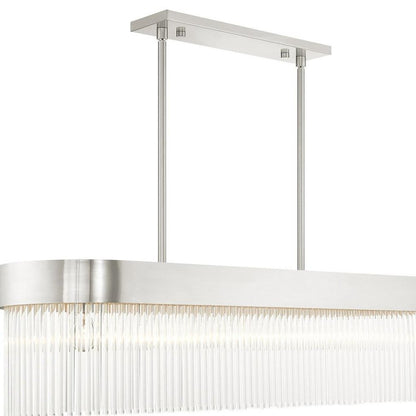 Six Light Dimmable Chandelier With Shades