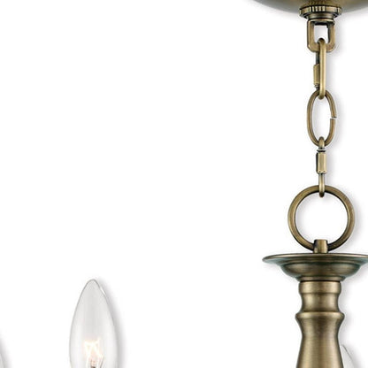 Five Light Dimmable Chandelier With Shades