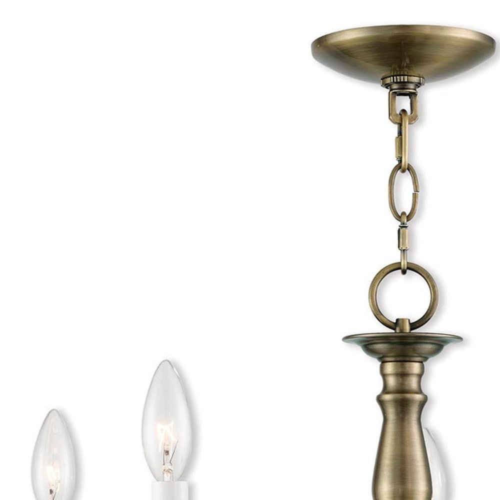Five Light Dimmable Chandelier With Shades