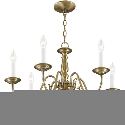 Six Light Dimmable Chandelier With Shades