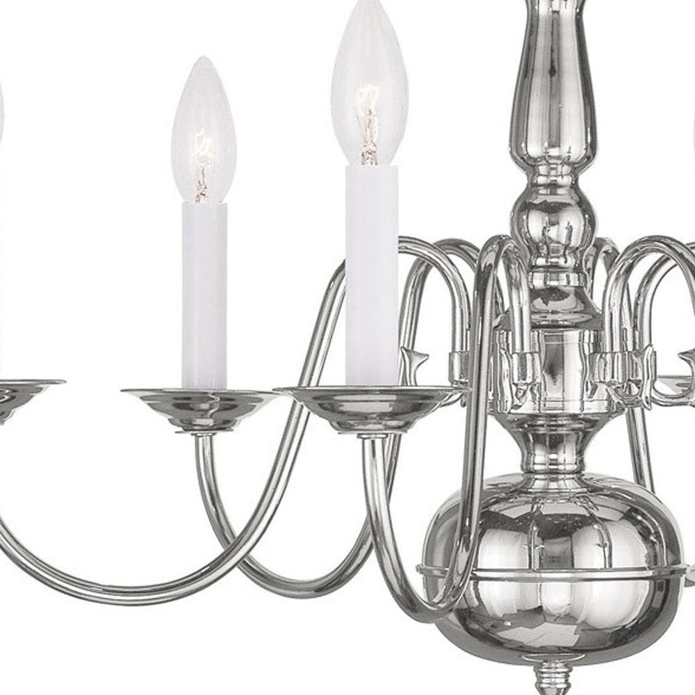 Six Light Dimmable Chandelier With Shades