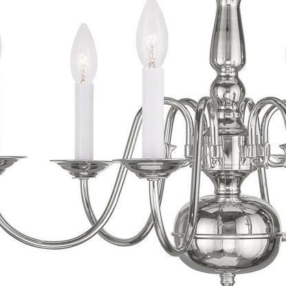 Six Light Dimmable Chandelier With Shades