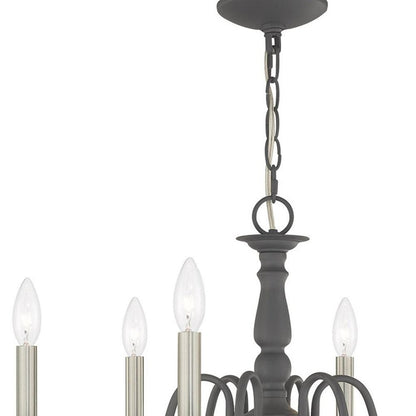 Six Light Dimmable Chandelier With Shades