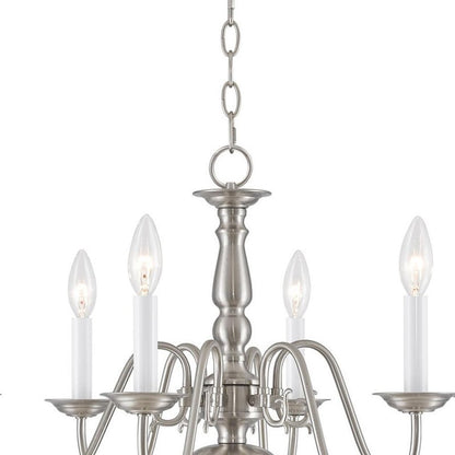 Six Light Dimmable Chandelier With Shades