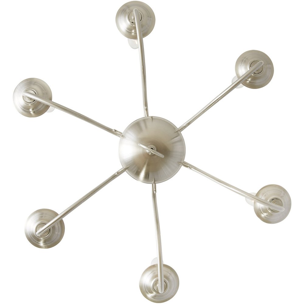 Six Light Dimmable Chandelier With Shades