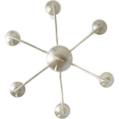 Six Light Dimmable Chandelier With Shades
