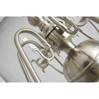 Six Light Dimmable Chandelier With Shades