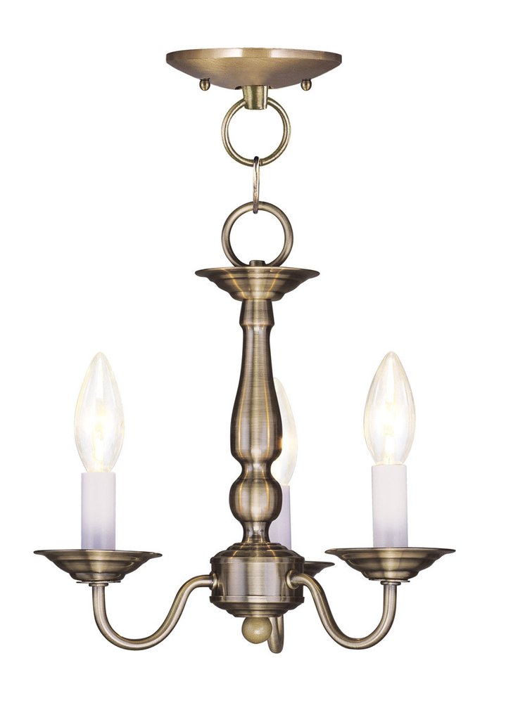 Three Light Dimmable Chandelier With Shades