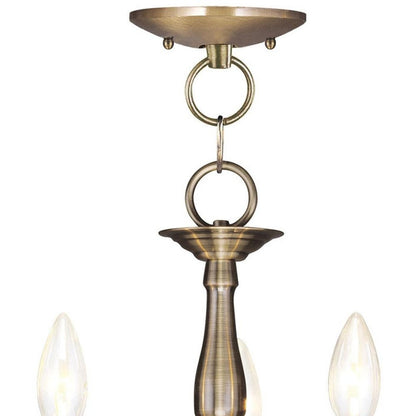 Three Light Dimmable Chandelier With Shades
