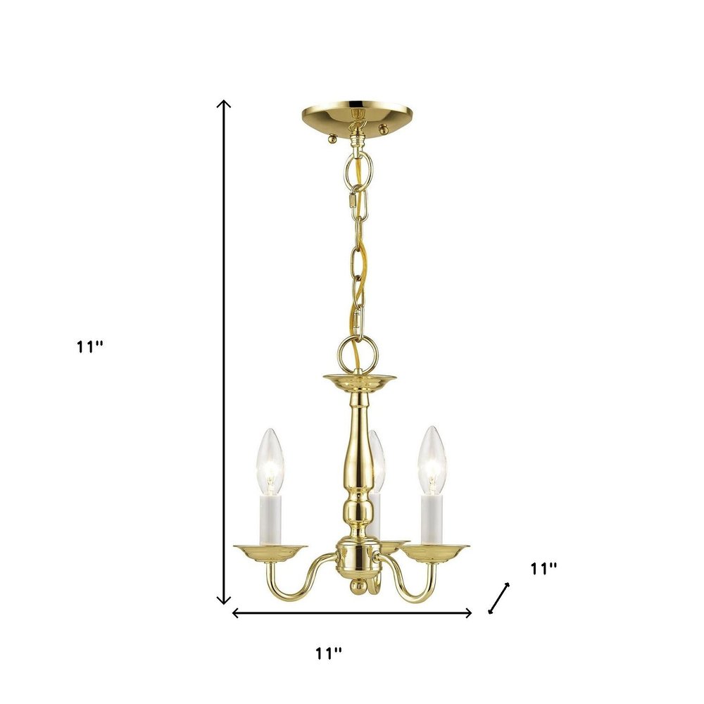 Three Light Dimmable Chandelier With Shades