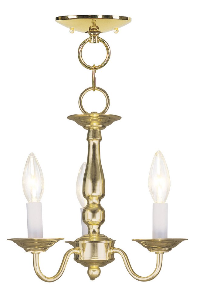 Three Light Dimmable Chandelier With Shades