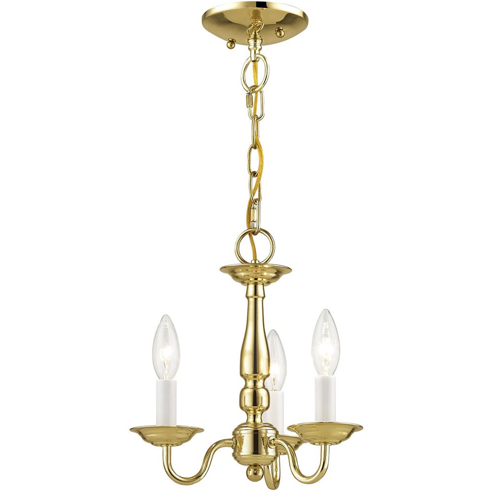Three Light Dimmable Chandelier With Shades