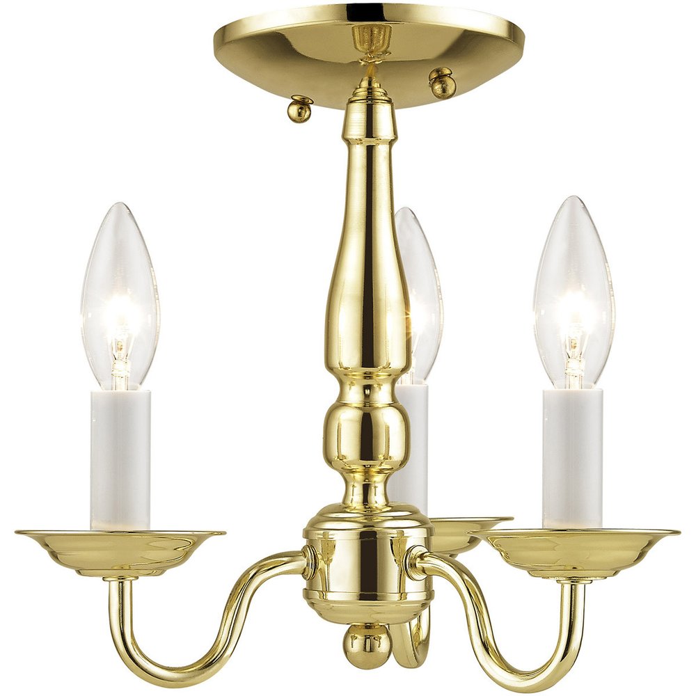 Three Light Dimmable Chandelier With Shades