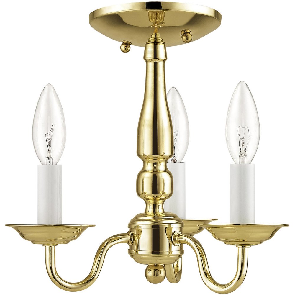Three Light Dimmable Chandelier With Shades